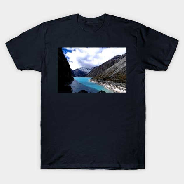 Beautiful turquoise blue Glacial lake. T-Shirt by stevepaint